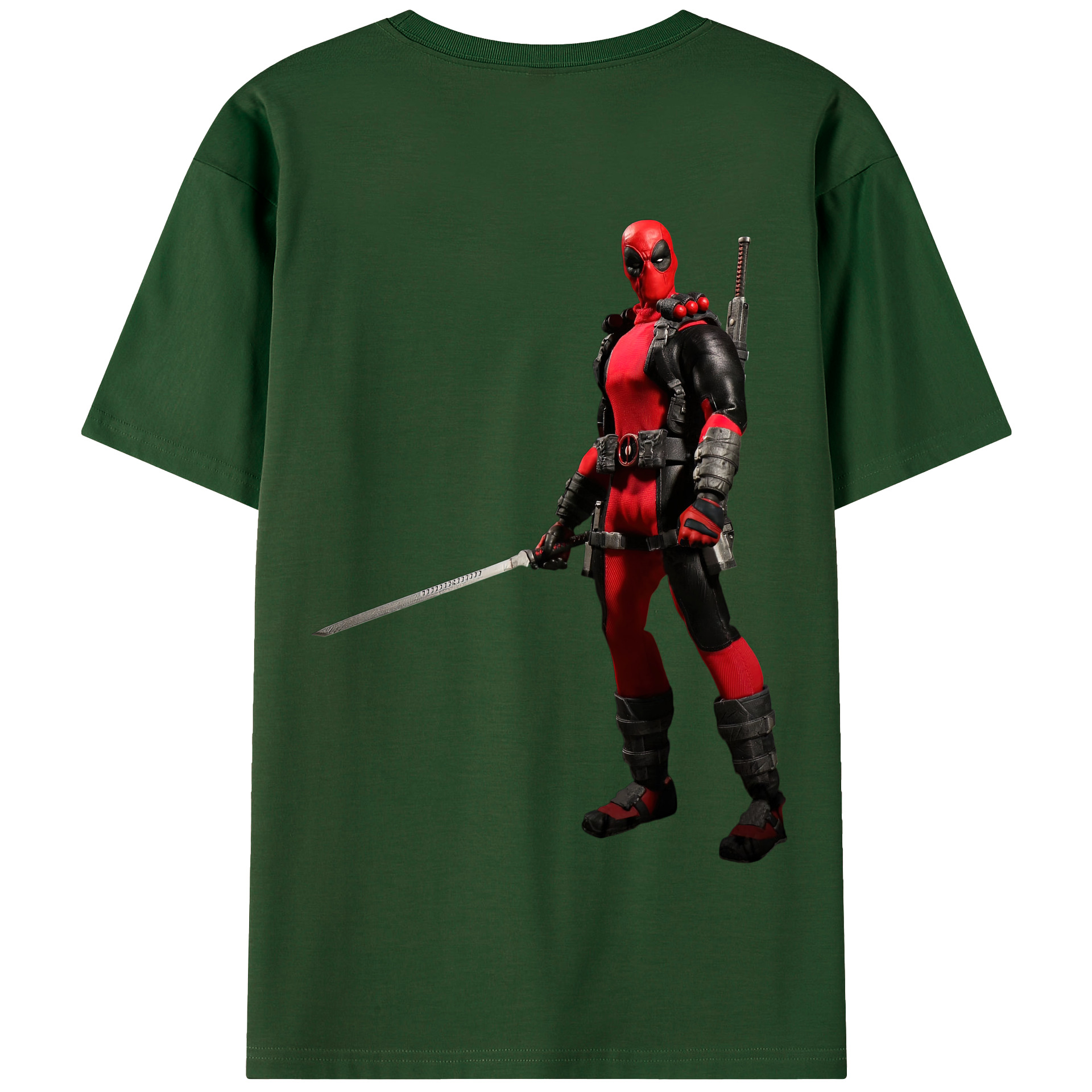（画像用） Deadpool デッドプール 綿100％半袖Tシャツ（背面プリント）
